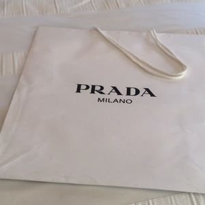 PRADA shopping bag white 19.25”x17.25”x6”